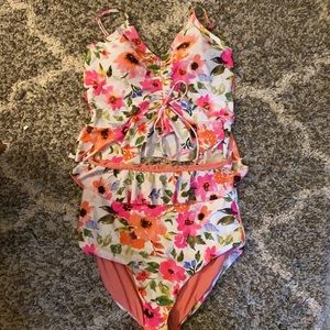 New Coral Reef Swim Suit w/ Reversible Bottoms XL